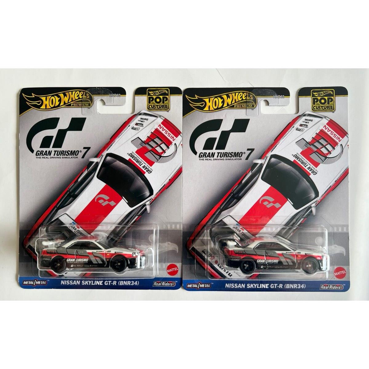 Hot Wheels Pop Culture Nissan Skyline Gt-r BNR34 Gran Turismo Set x2 2024