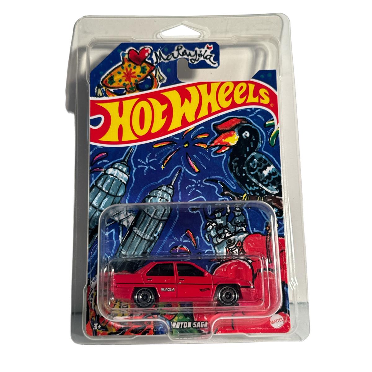 Proton Saga in Protector Case 2023 Malaysian Hot Wheels Collectors Convention