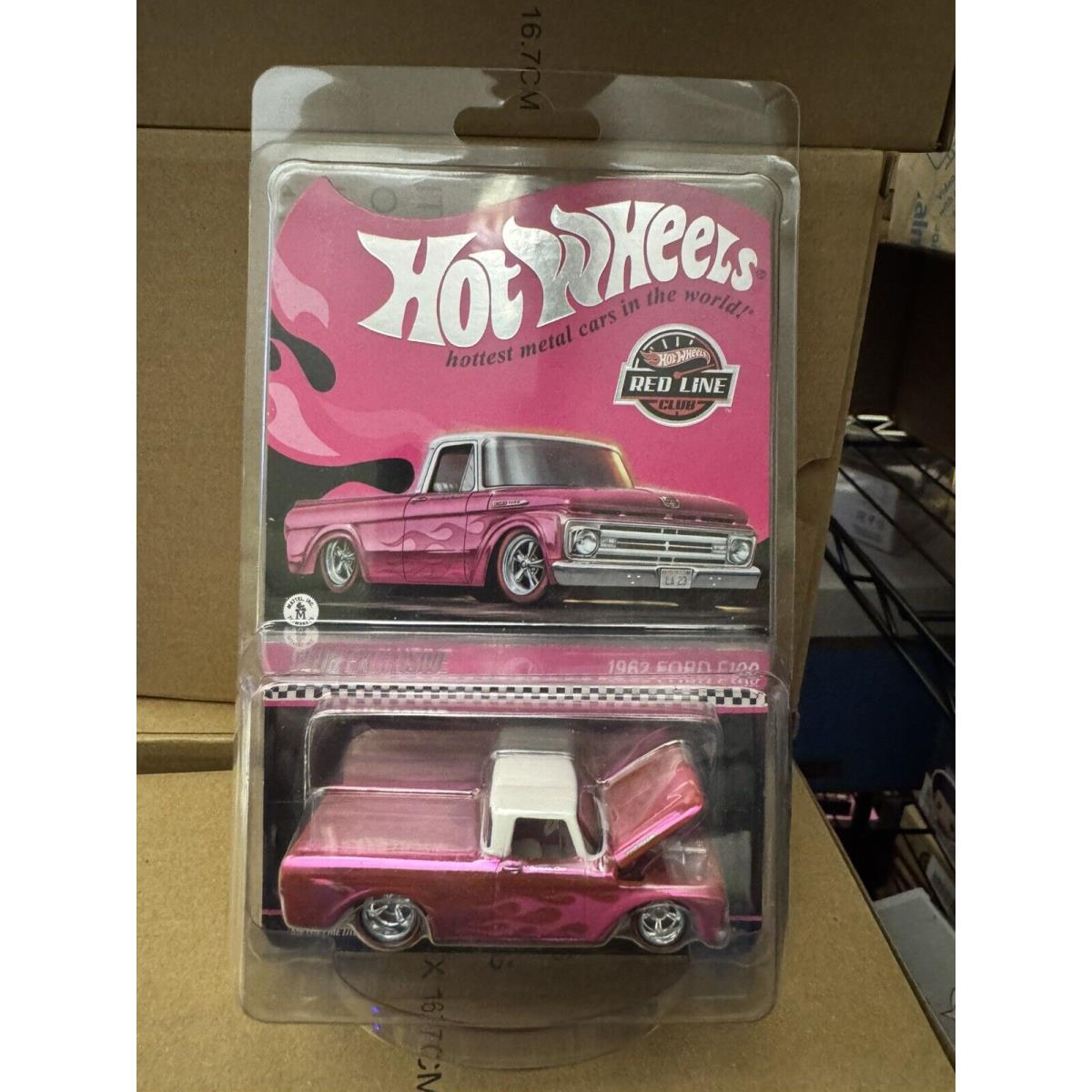 Hot Wheels 1962 Ford F100 LA 37th Collector Convention Rlc Redline Pink Party