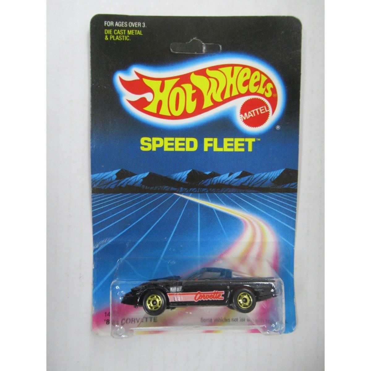 Unpunched 1987 Hot Wheels Speed Fleet 80`s Corvette Black