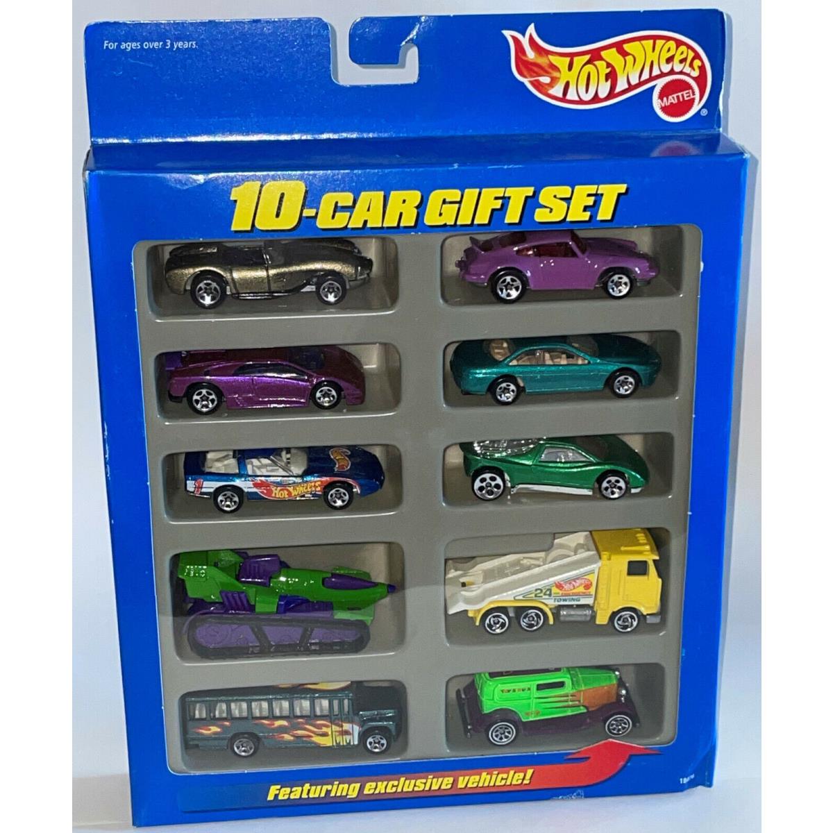 1998 Hot Wheels 10 Car Gift Set Toys R US Exc 2 of 2 Sets Inc. Exc. Vehicle