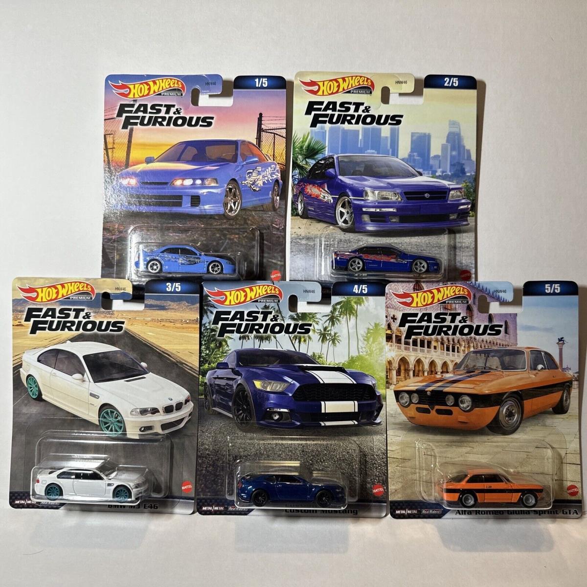 Hot Wheels Fast Furious 2023 Set of 5 Cars HNW46 1/64