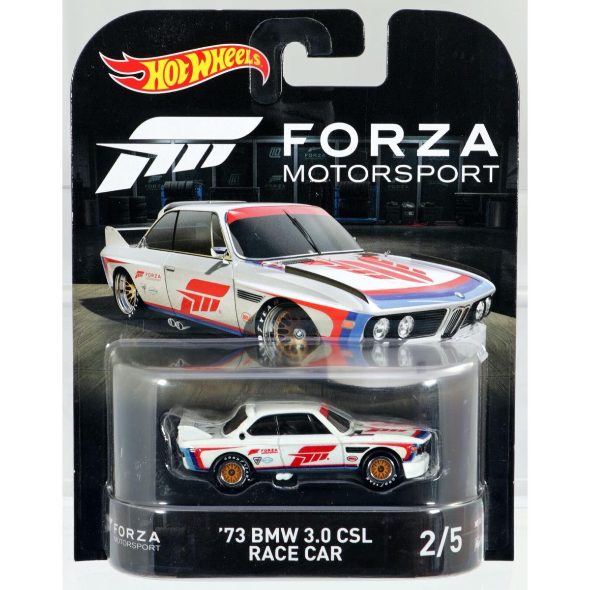 Hot Wheels `73 Bmw 3.0 Csl Race Car Forza Motorsport DWJ95 Nrfp 2017 White 1:64