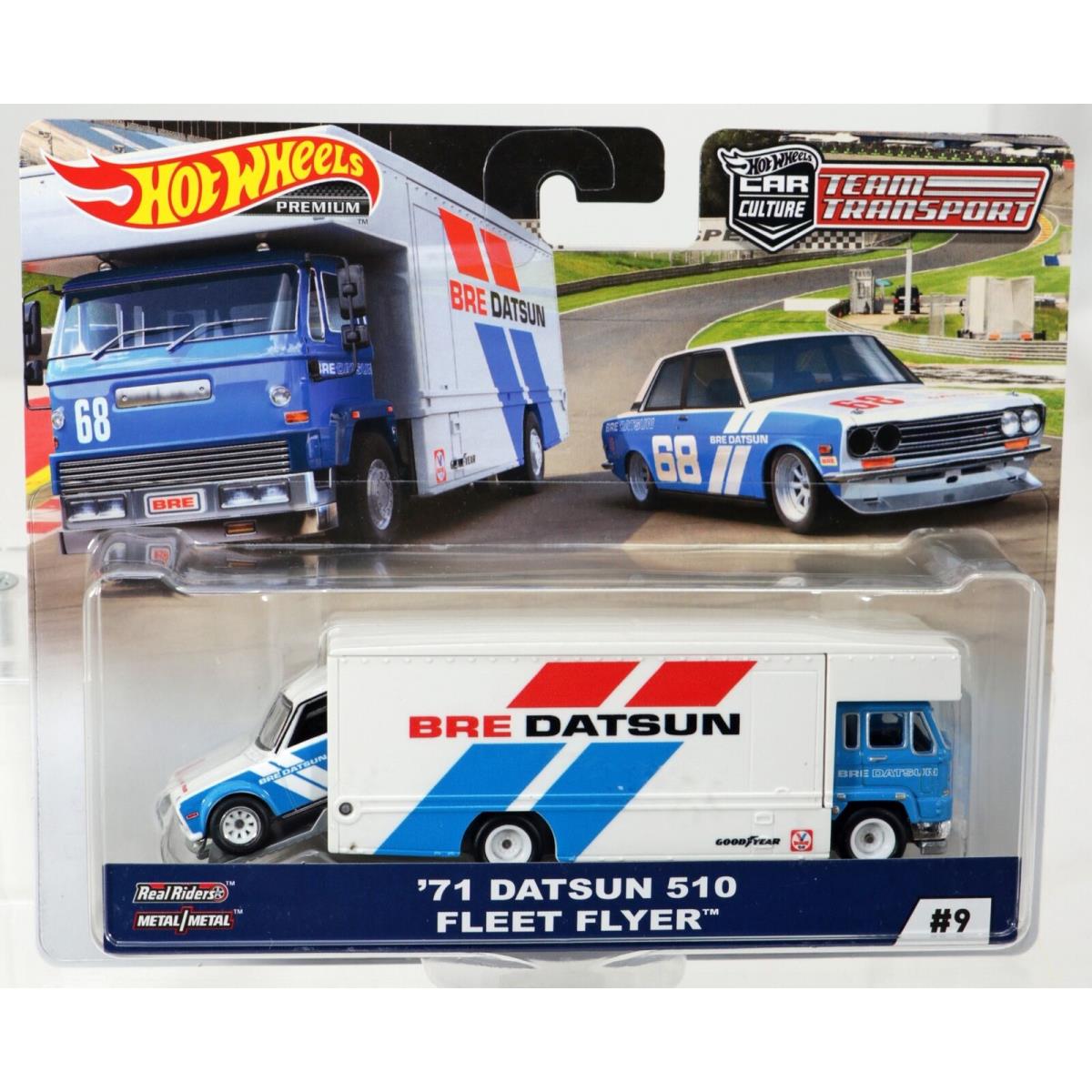 Hot Wheels 1971 Datsun 510 Fleet Flyer Team Transport Car Culture Series FYT12