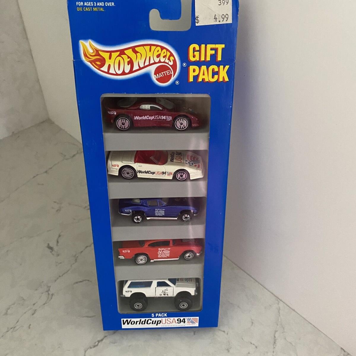 Vintage 1993 Hot Wheels World Cup Usa 1994 Gift Pack 5 Cars