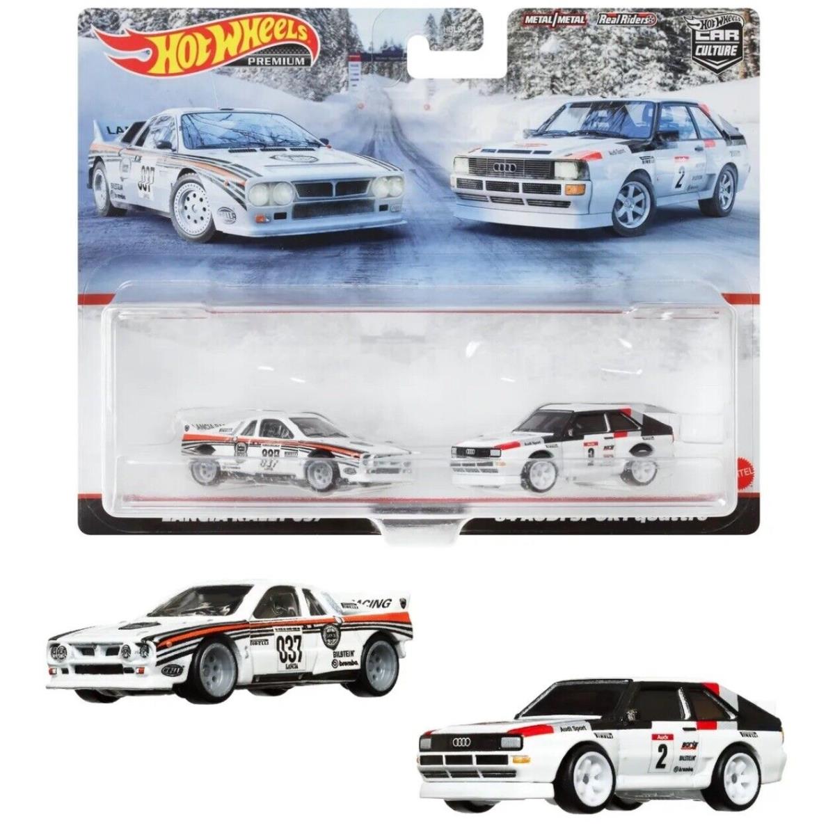 Hot Wheels Premium 2 Pack Lancia Rally 037 / 84 Audi Sports Quattro