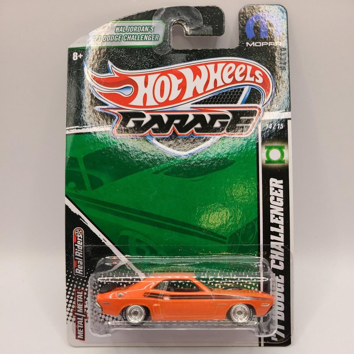 2011 Hot Wheels Garage Hal Jordan`s `71 Dodge Challenger Green Lantern