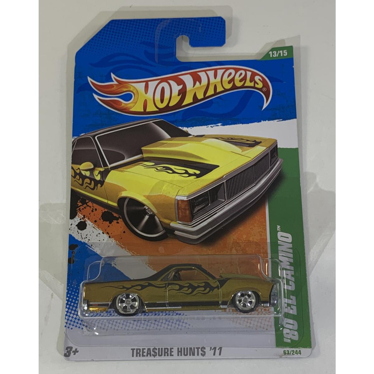 Hot Wheels 2011 Super Treasure Hunt 80 EL Camino Real Riders Gold