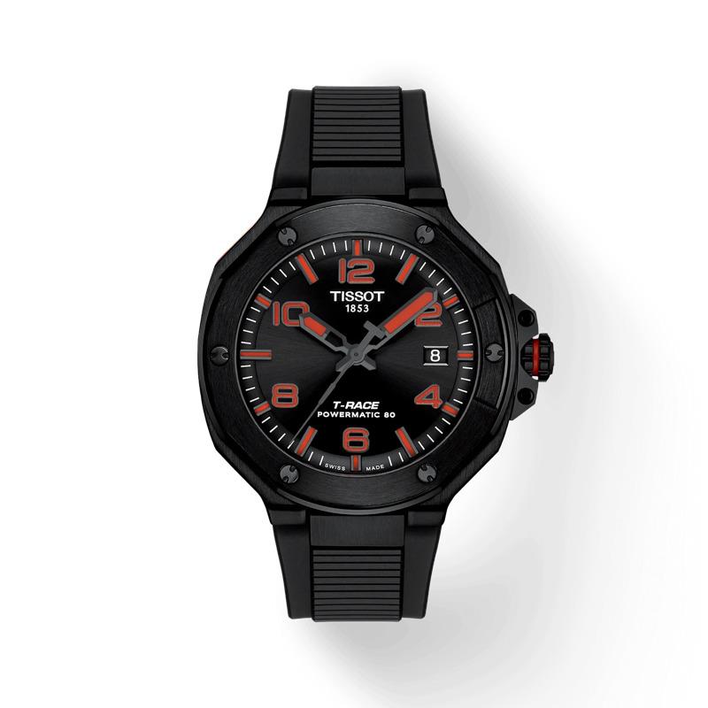 Tissot Men`s T-race Powermatic 80 Black Dial 41 mm Watch T1418073705700