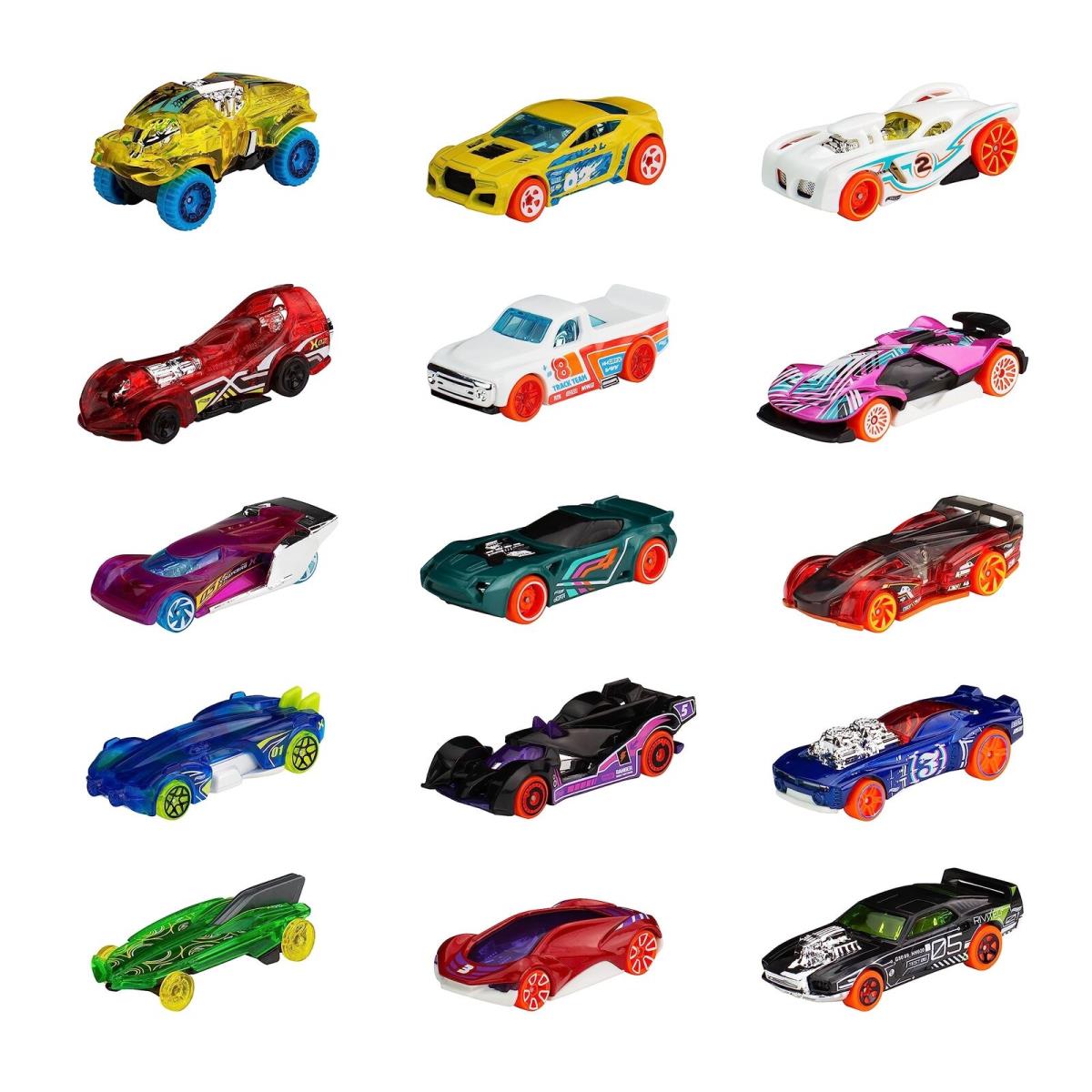 Track Bundle of 15 Toy Cars 3 Track-themed Packs of 5 1:64 Scale Vehicles Cool