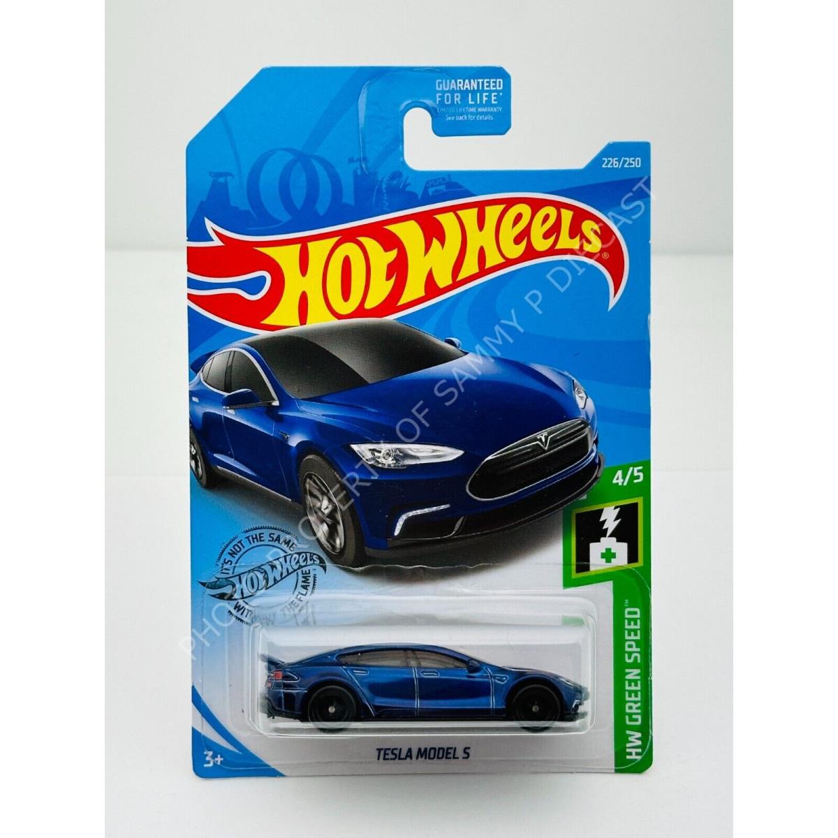 Hot Wheels 2019 Super Treasure Hunt Tesla Model S Blue in Blister