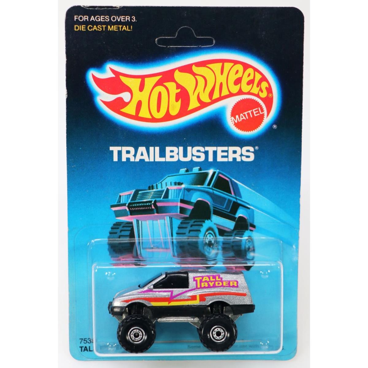 Hot Wheels Tall Ryder Trailbusters Series 7530 Nrfp 1986 Silver CT 1:64