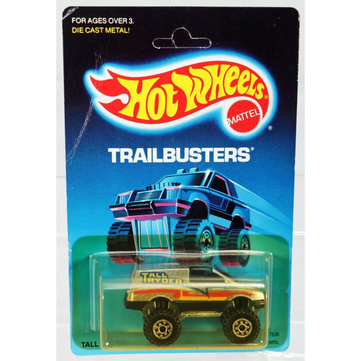 Hot Wheels Tall Ryder Trailbusters Series 7530 Nrfp 1988 Silver Cts 1:64