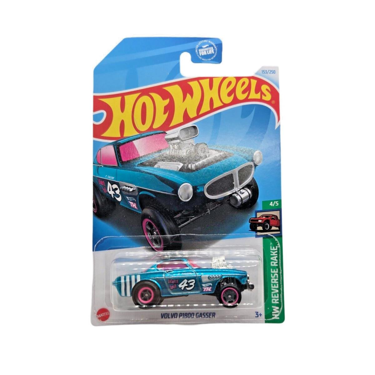 2024 Hot Wheels Volvo P1800 Gasser 153 Blue Super Treasure Hunt