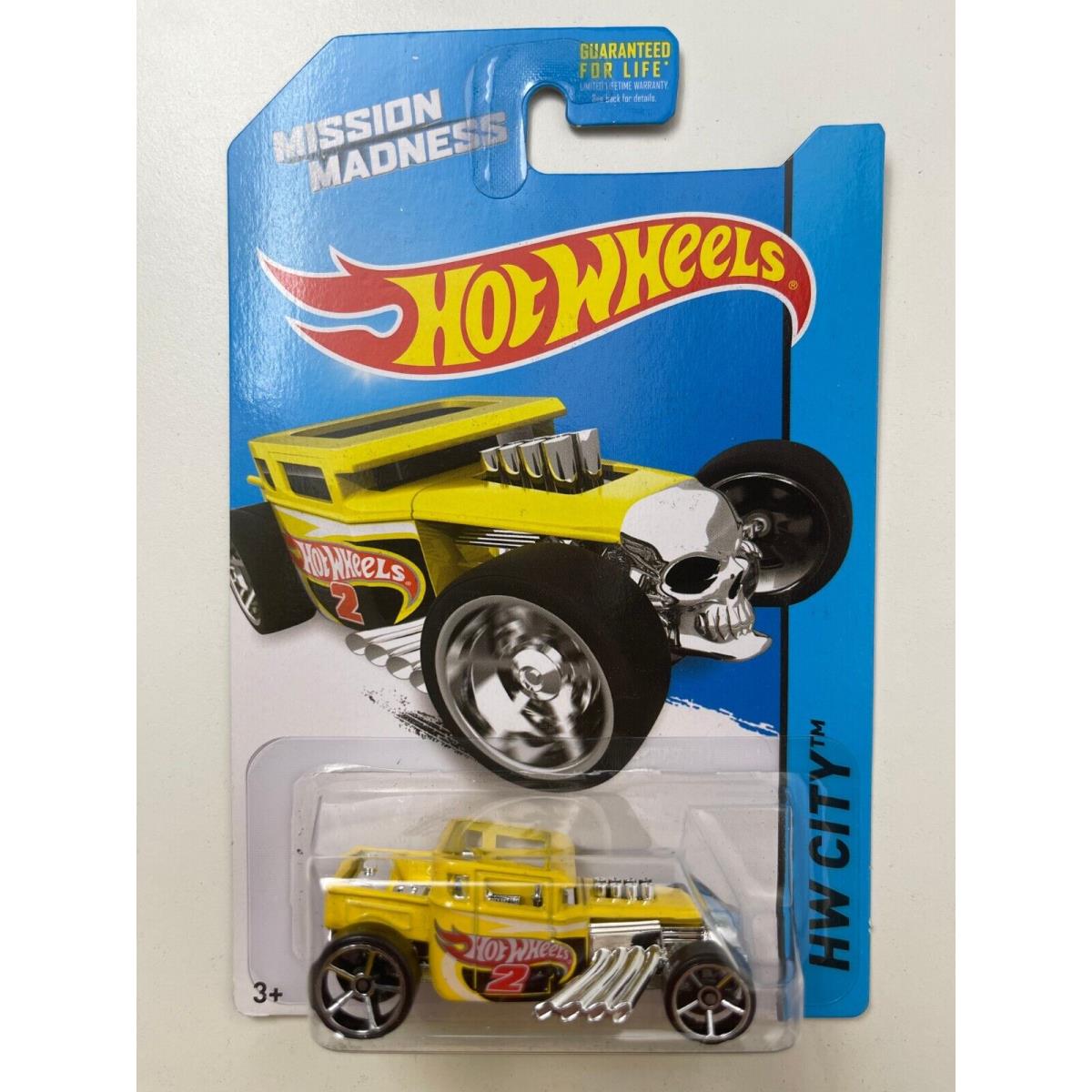 Hot Wheels - HW City - Yellow Bone Shaker - on Card