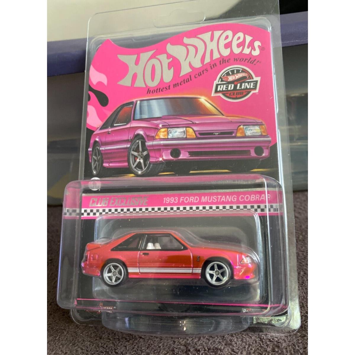 Hot Wheels Red Line Club Pink Party Car 1993 Ford Mustang Cobra R