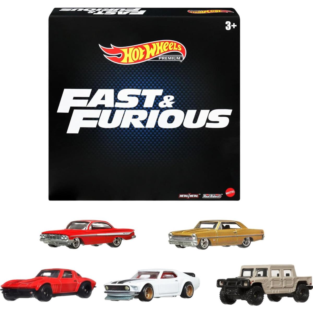 Hot Wheels Premium Fast Furious 1:64 Scale 5-Pack Die-cast Toy Cars