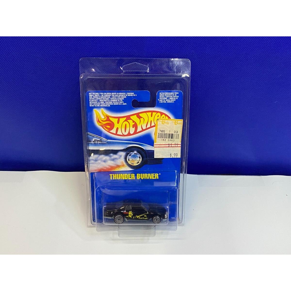 1989 Hot Wheels Rare Ultra Hots International Card Black Knight Thunder Burner