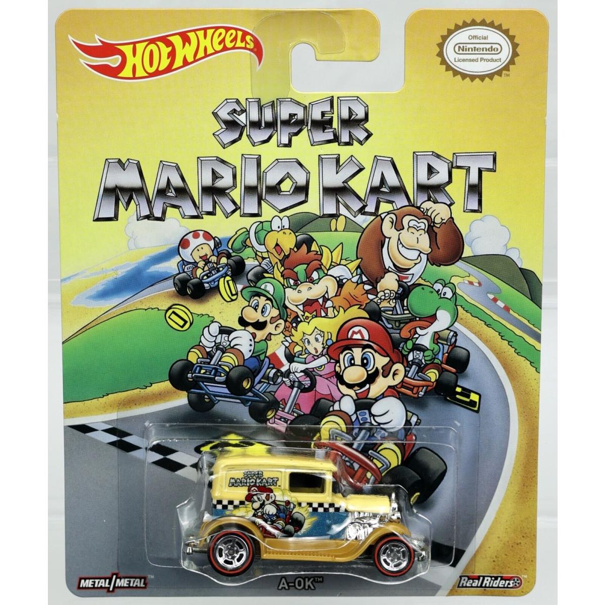 Hot Wheels A-ok Nintendo Super Mario Kart Pop Culture CFP89 Nrfp 2015 Yel. 1:64