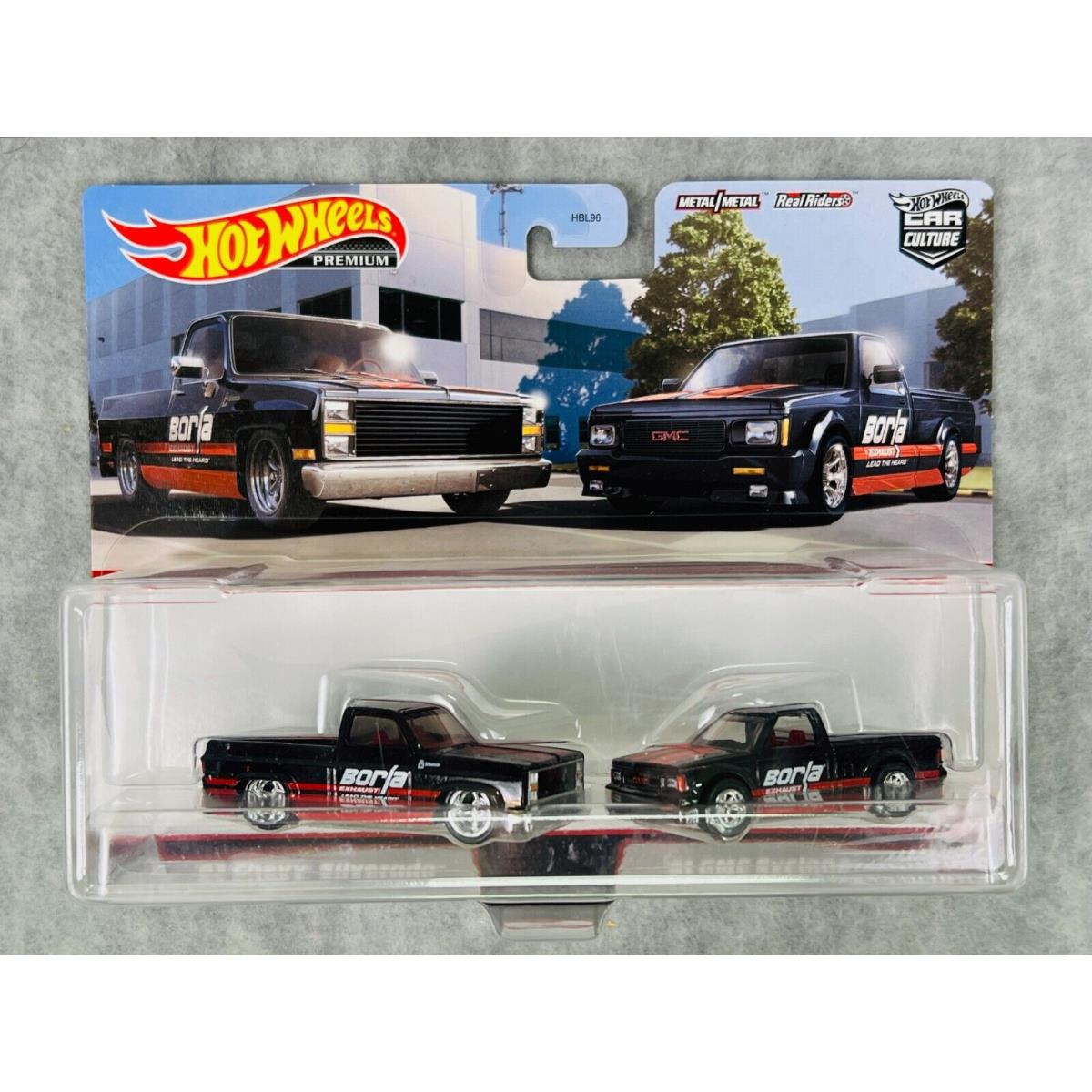 Hot Wheels Car Culture 2 Pack 83 Chevy Silverado 91 Gmc Syclone Borla