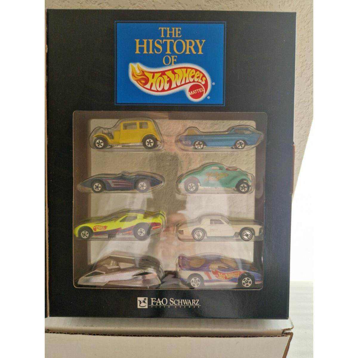 The History of Hot Wheels Fao Schwarz 1960 1970 1980 1990 8 Car Set E1