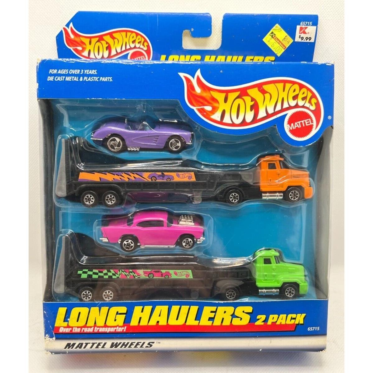 Long Haulers 2 Pack 1999 Pink `57 Chevy Purple `58 Corvette Hot Wheels