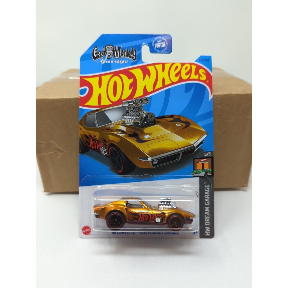 2023 Hot Wheels Super Treasure Hunt Gold `68 Corvette - Gas Monkey Garage