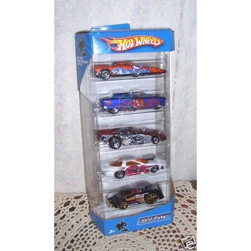 2005 Hot Wheels Wild Cat Tigers Car Set of Five Mip