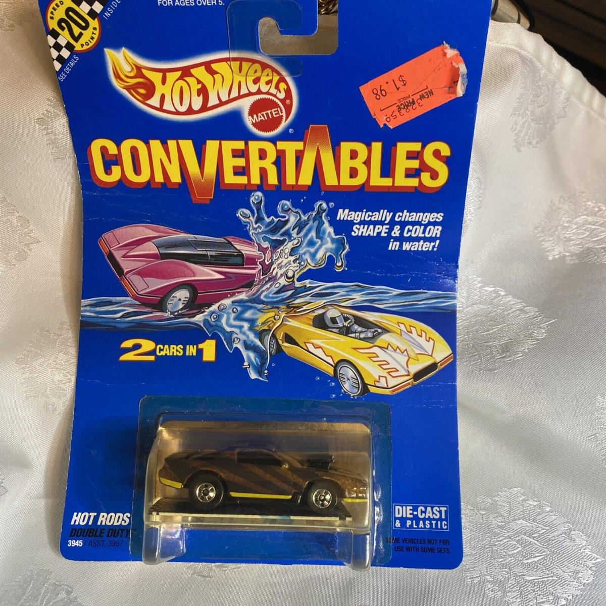 Hot Wheels Convertables - Hot Rods - Double Duty - 1990 Mattel - 3945