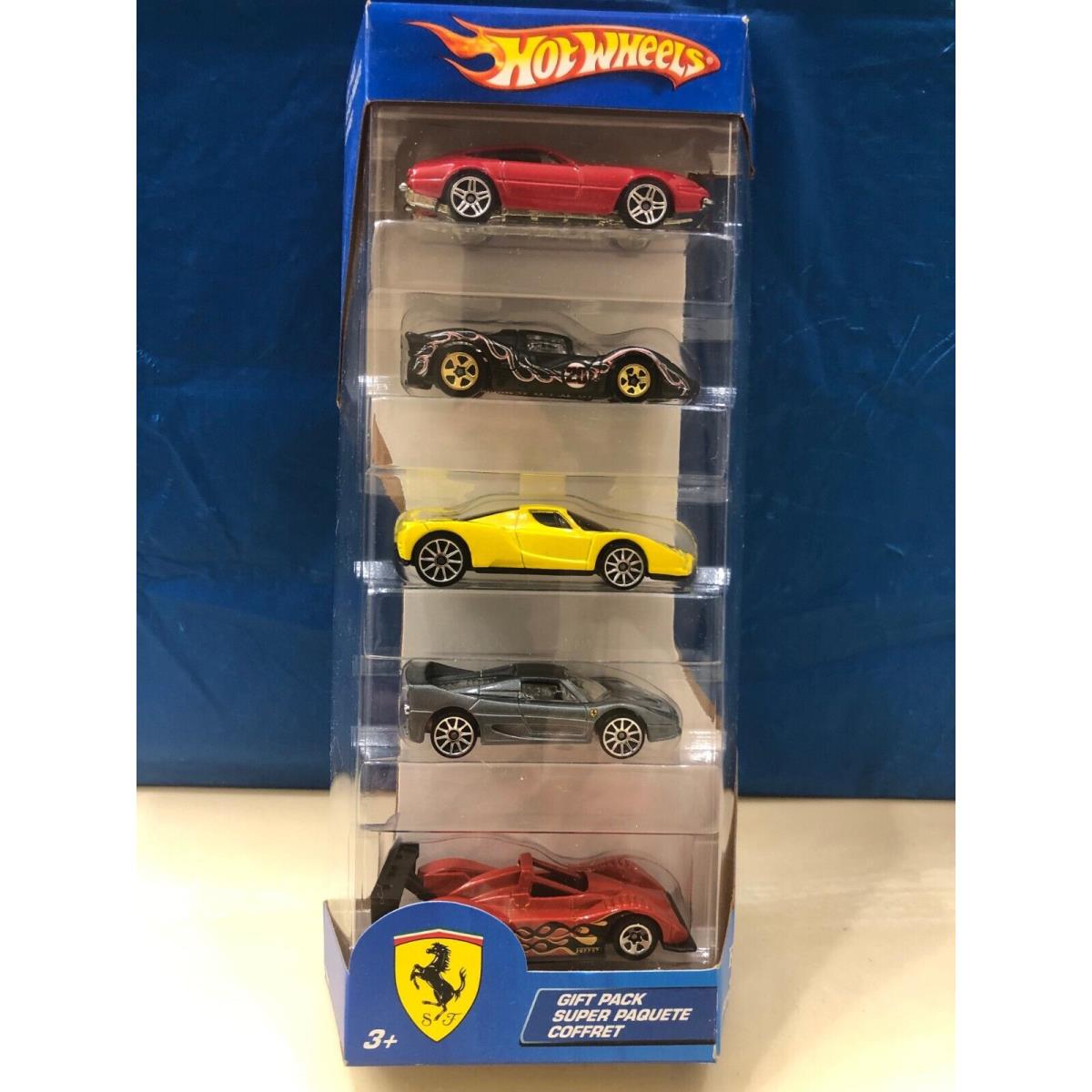 Htf Vintage 2004 Hot Wheels Ferrari 5 Car Gift Pack 1/64 Hotwheels