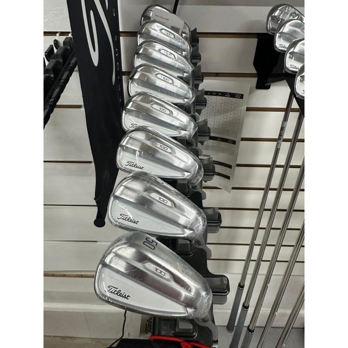 Titleist T100ii Iron Set-T100ii Irons-4-PW+50 TT Amt White S300-Stiff