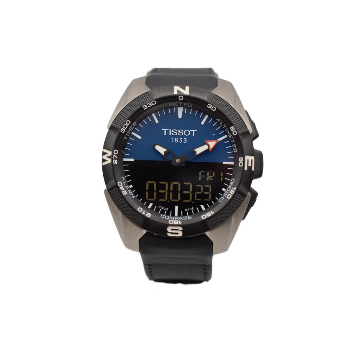 Tissot T-race T-touch Solar Digital Blue Titanium Case Smart Watch T091420A