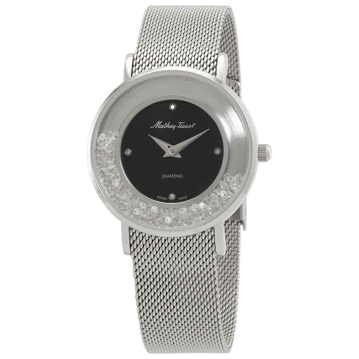 Mathey-tissot Electra Quartz Diamond Black Dial Ladies Watch D983SAN