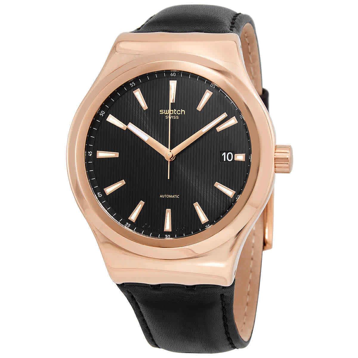 Swatch Sistem Rosee Automatic Black Dial Unisex Watch YIG400