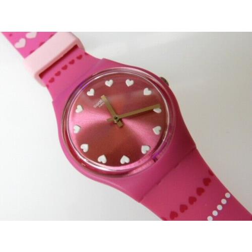 Coeur DE Manage Pink Prancing Hearts Swatch w Silicone Band Nib-rare