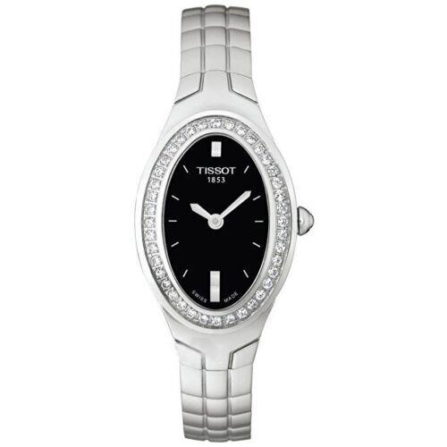 Tissot Oval-t Women`s Wristwatch with Silver Band Nwot