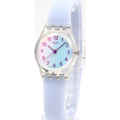 Swiss Swatch Casual Blue Petite Silicone Women Watch 25mm LK396