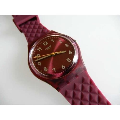 Rednel Stunning Ruby Swatch with Raised 3-D Diamond Silicone Strap Nib-rare