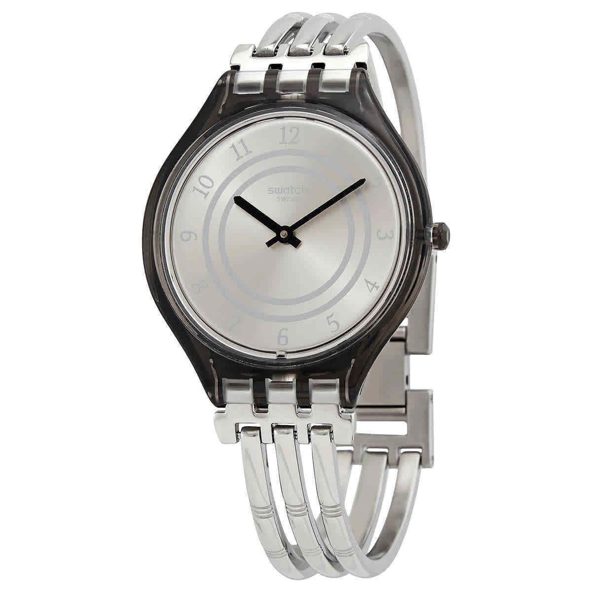 Swatch Skinbar Grey Dial Ladies Watch SVOM105B