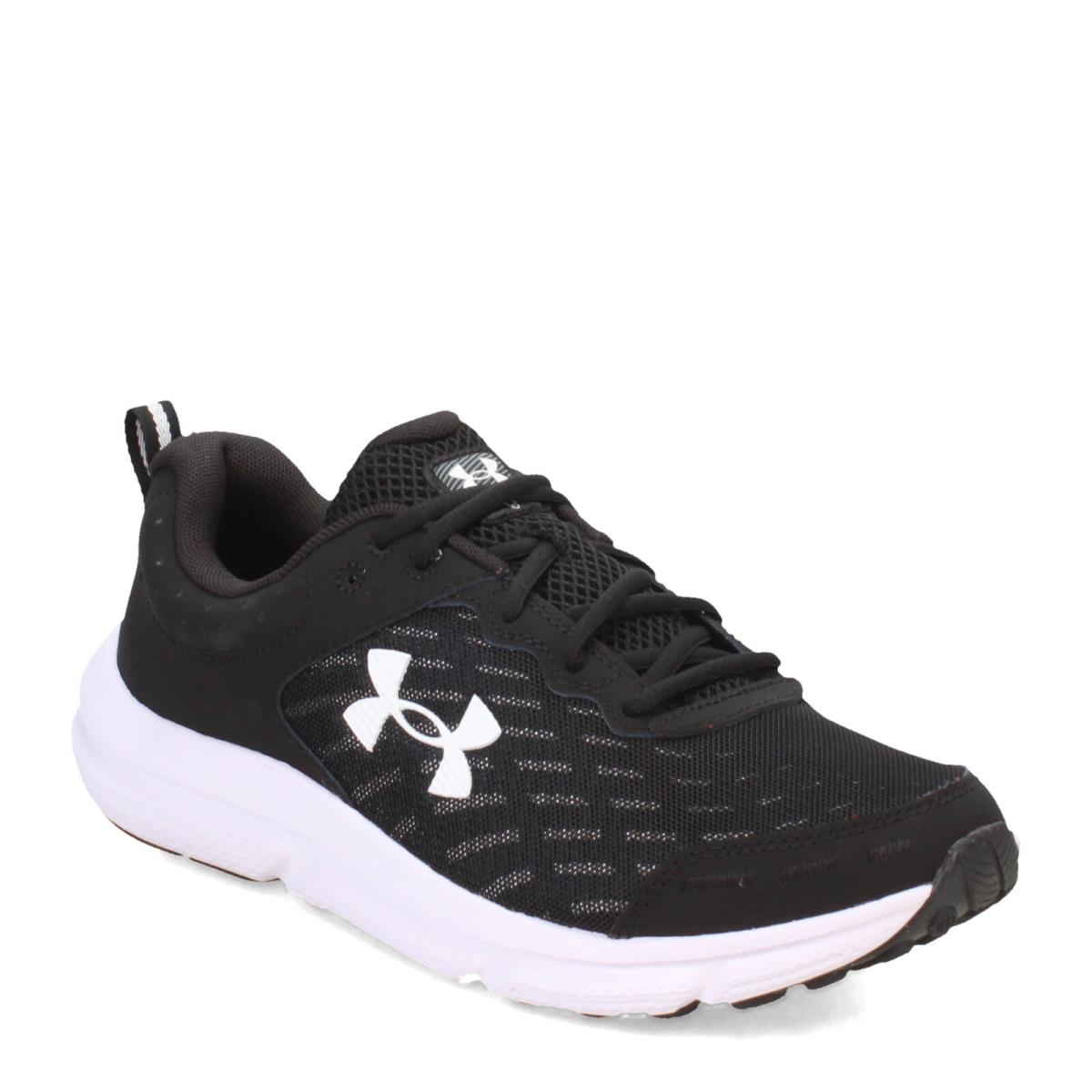 Men`s Under Armour Charged Assert 10 Running Shoe 3026175-001 Black Black White