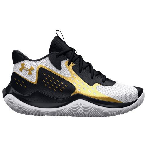 Under Armour Grade School UA Jet `23 Wht/blk Basketball Shoes 3026635-100