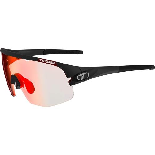 Tifosi Optics Sledge Lite Sunglasses Matte Black Clarion Red Fototec Lenses