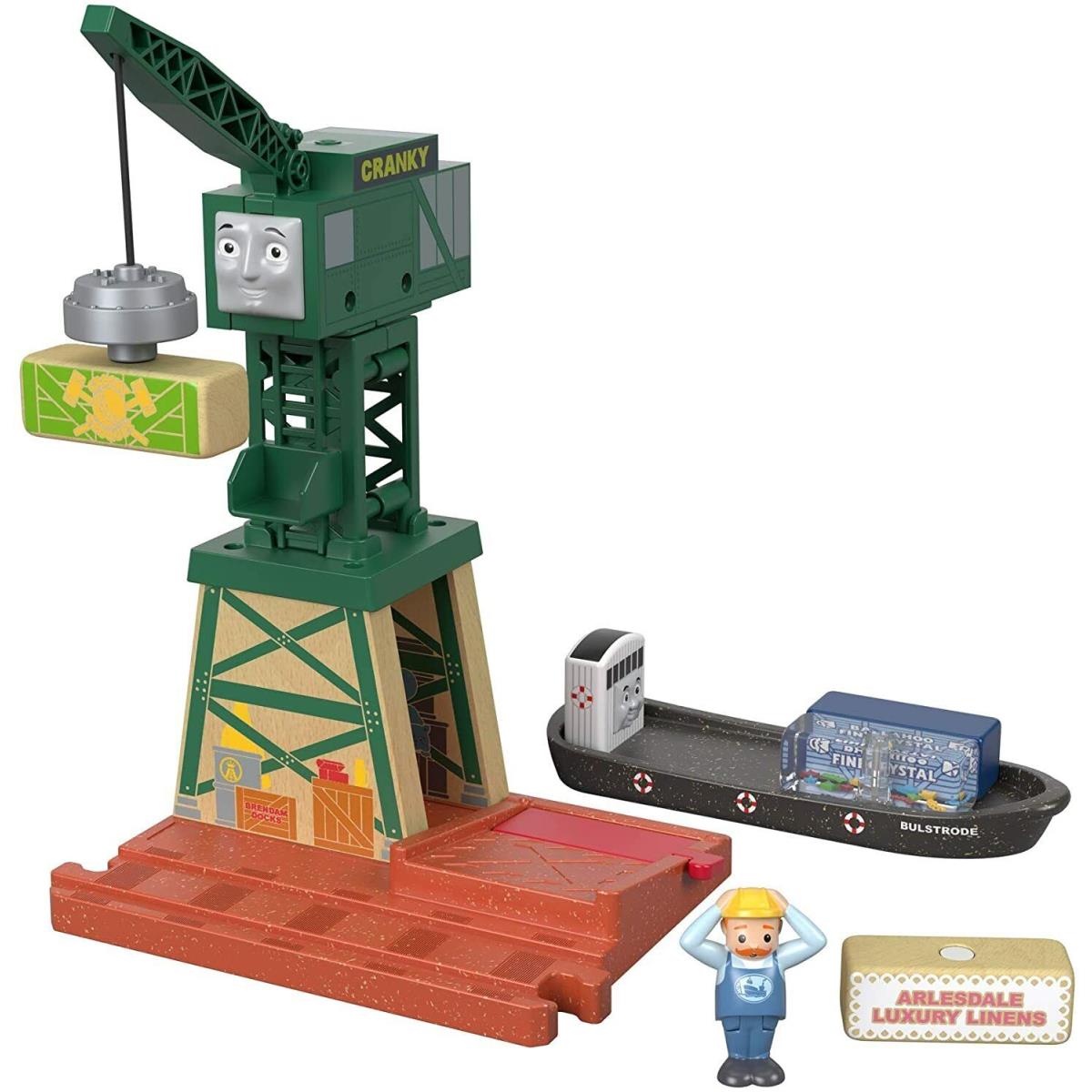 Thomas Friends Wood Cranky at The Docks