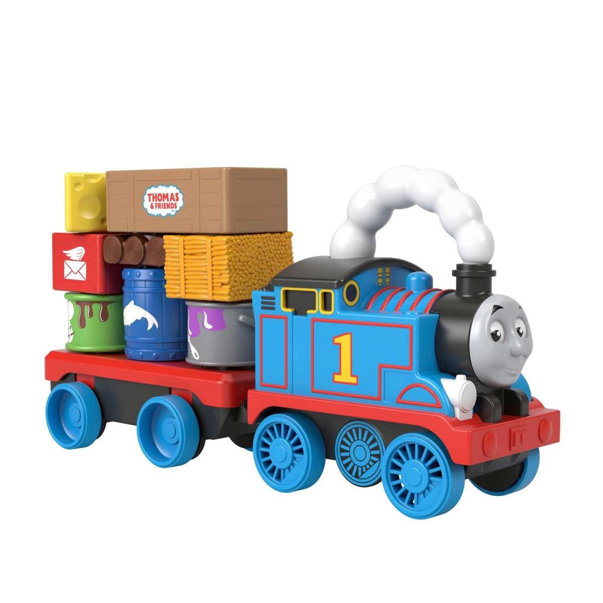 Toddler Toy Wobble Cargo Stacker Train Push-along Engine with Stacking