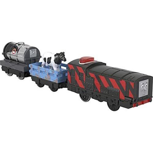 Motorized Toy Train Talking Engine with Sounds Phrases Cow Cargo For