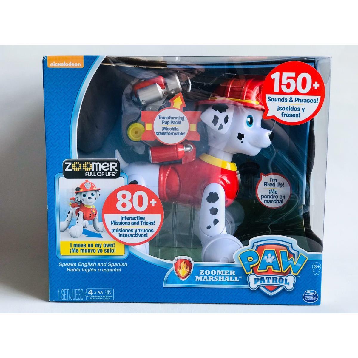 Zoomer Marshall Paw Patrol Fire Fighters Robot Toy Dog Cao Spin Master Brinquedo