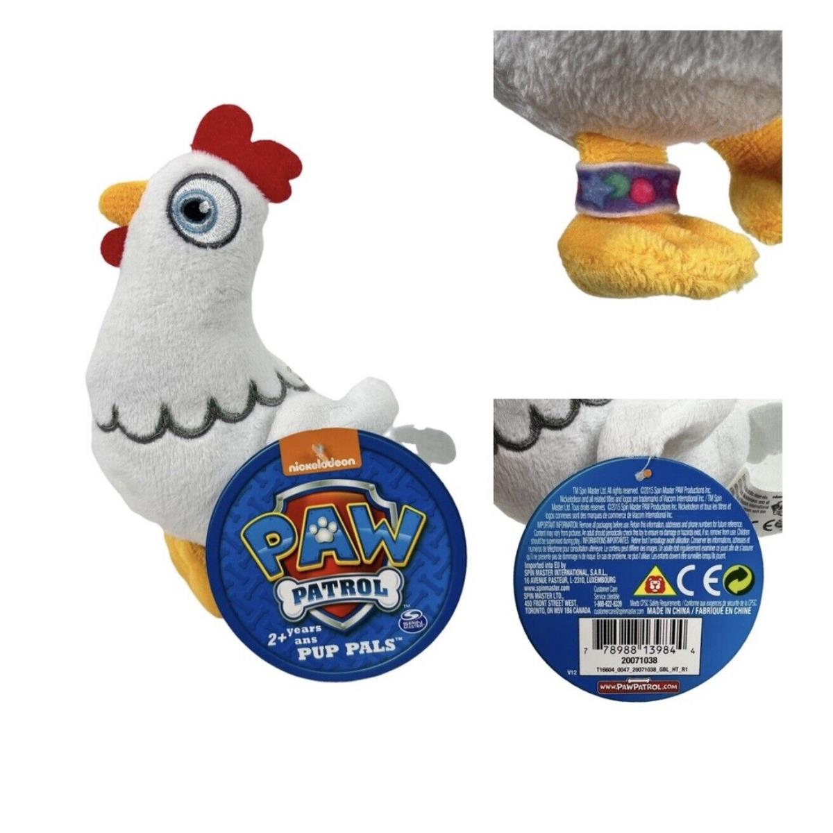 Paw Patrol Nickelodeon Chickaletta Plush Chicken Spin Master 2015 Viacom Toy