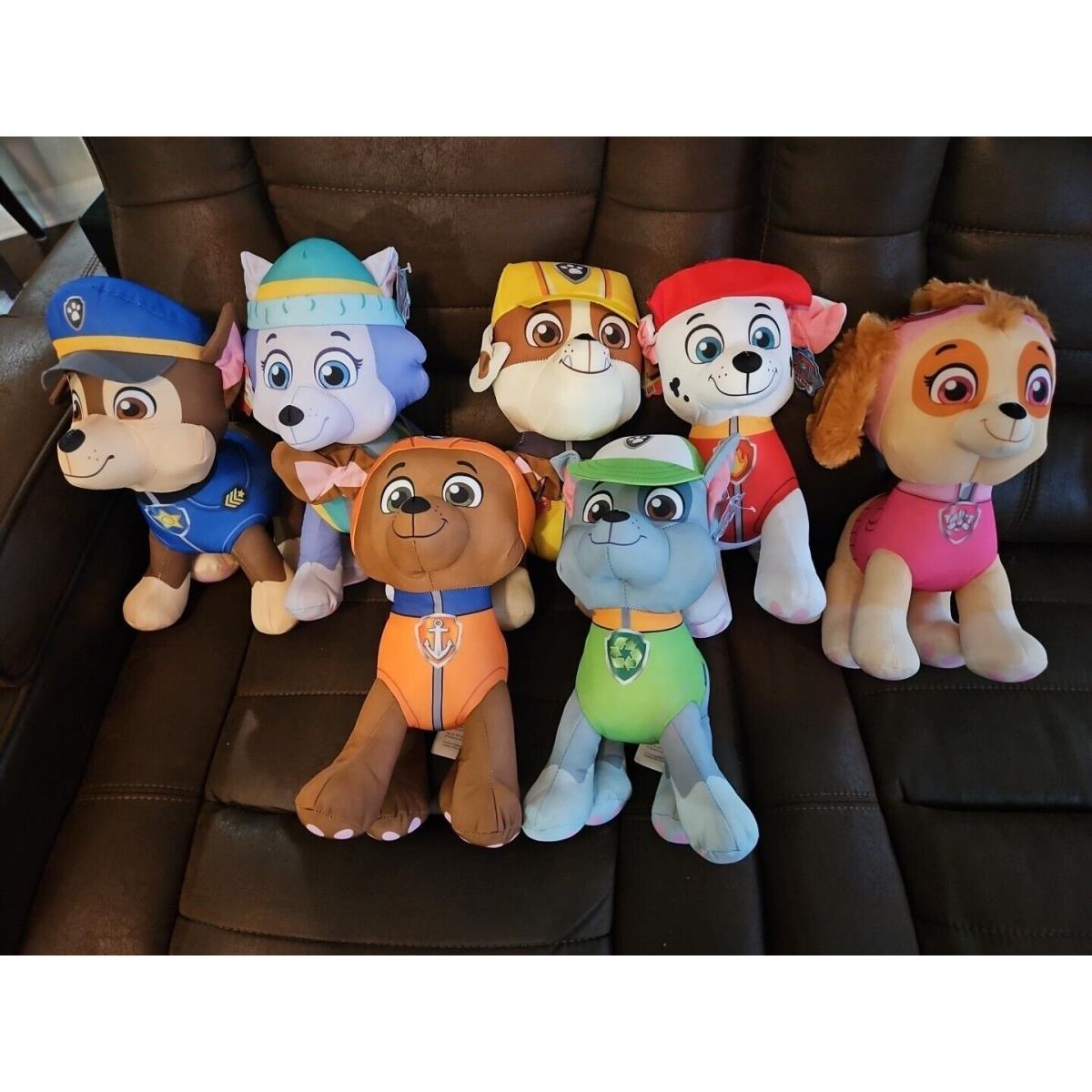 Paw Patrol 12 Plush Toy Set Of 7 Chase Marshall Skye Rubble Everest Zuma Rocky