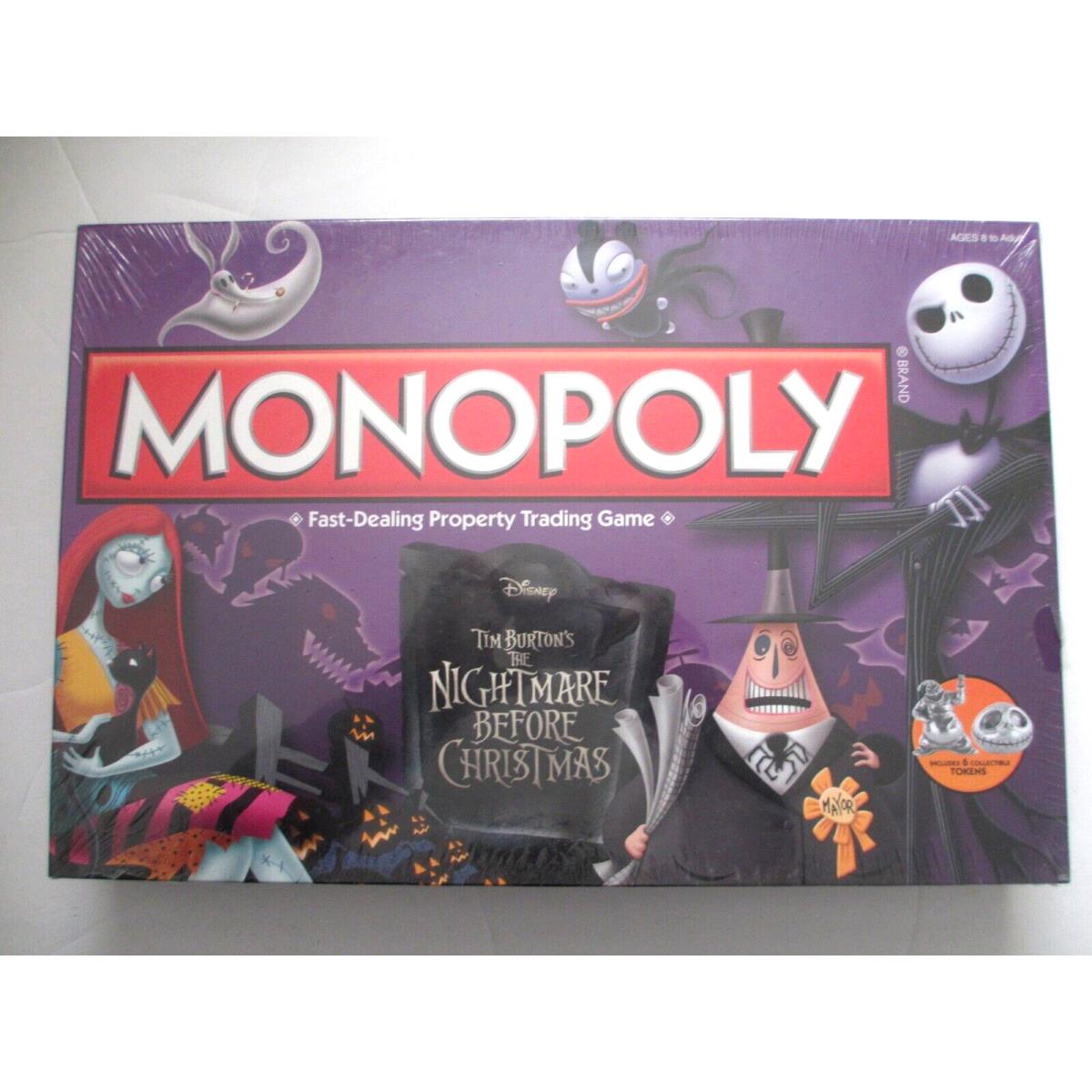 Tim Burton Nightmare Before Christmas Monopoly Game Collectors Edition