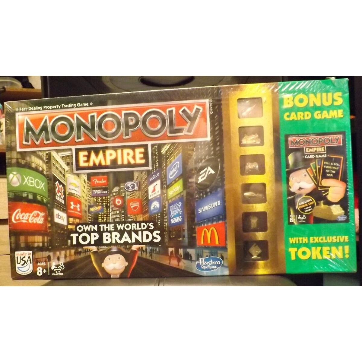 Monopoly Empire Top Brands Board Bonus Card Game Exclusive Cruise Ship Token